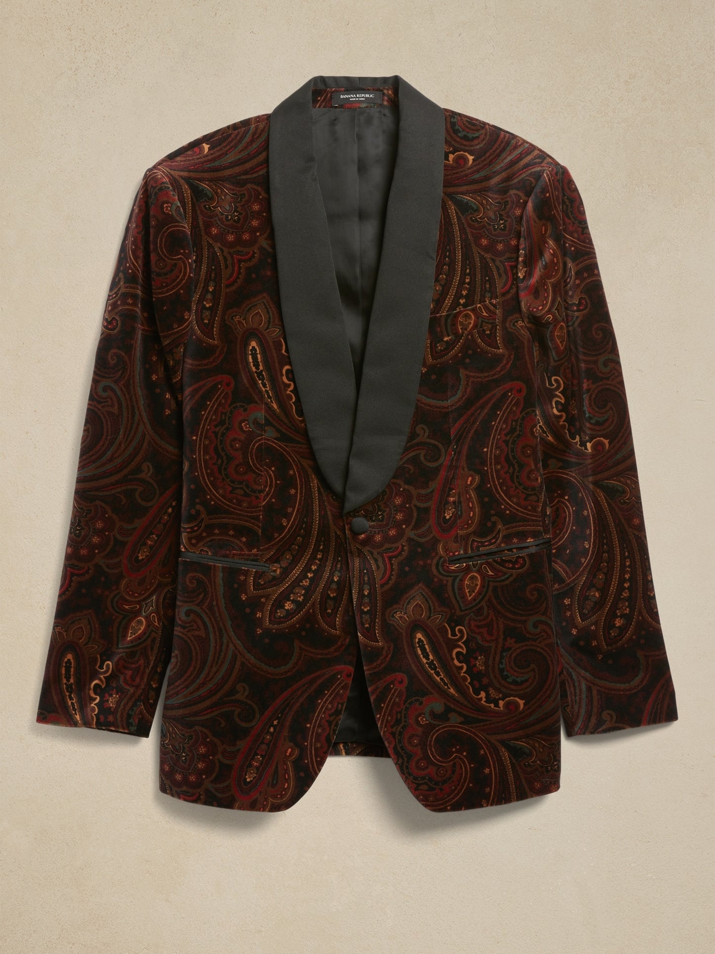 Valois Paisley Velvet Blazer