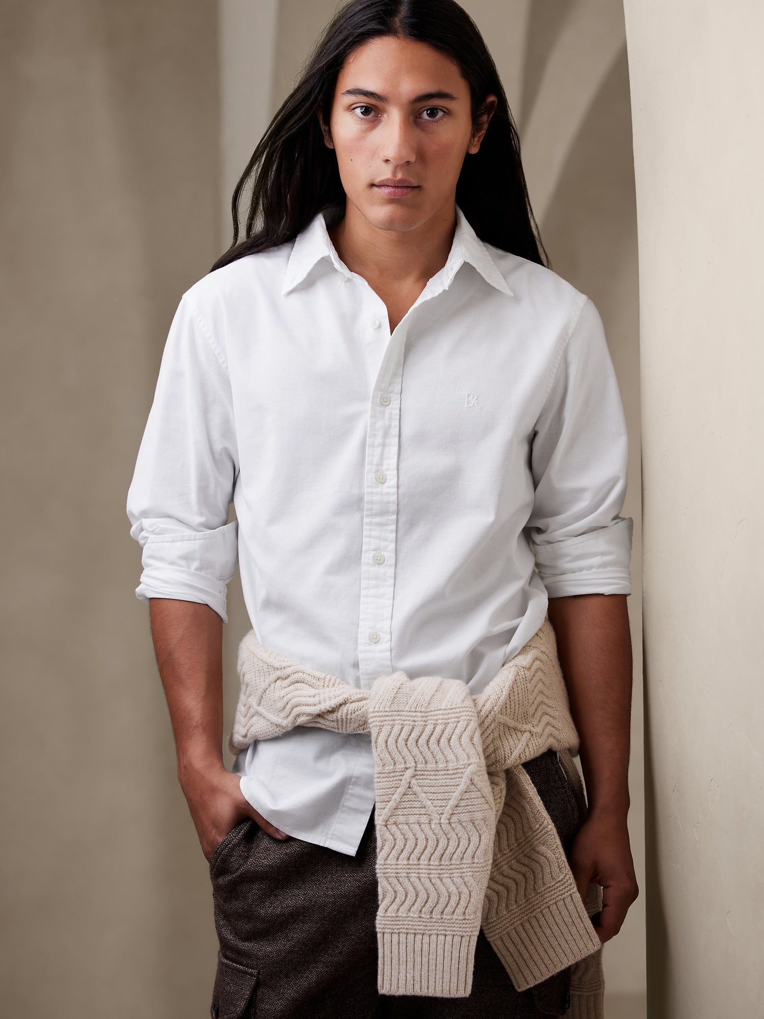 banana republic oxford dress shirt Standard-Fit Oxford Shirt
