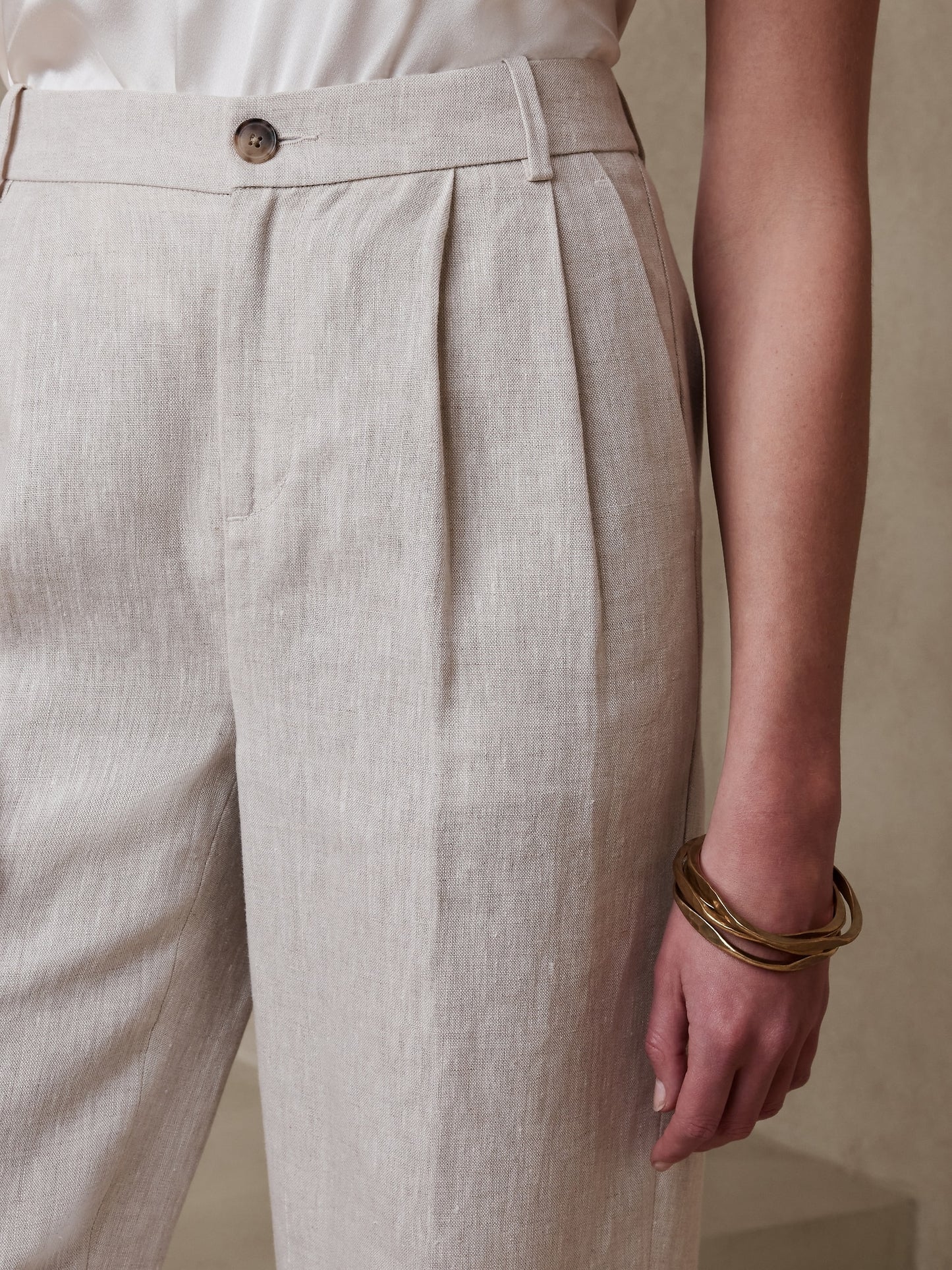 Palma Straight-Leg Linen Pant