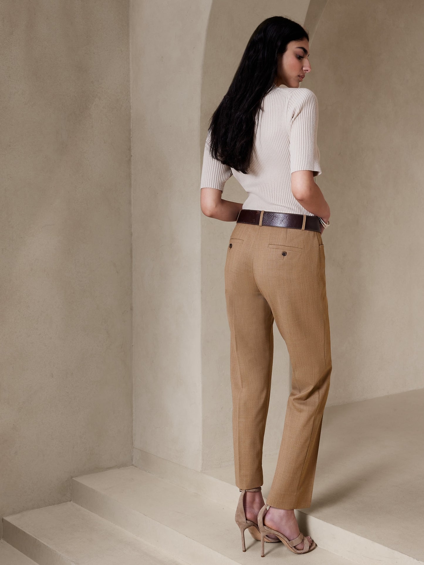 Siena Slim Italian Wool Ankle Pant