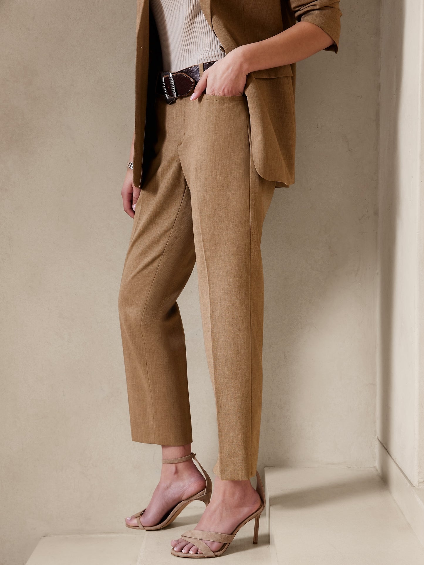 Siena Slim Italian Wool Ankle Pant