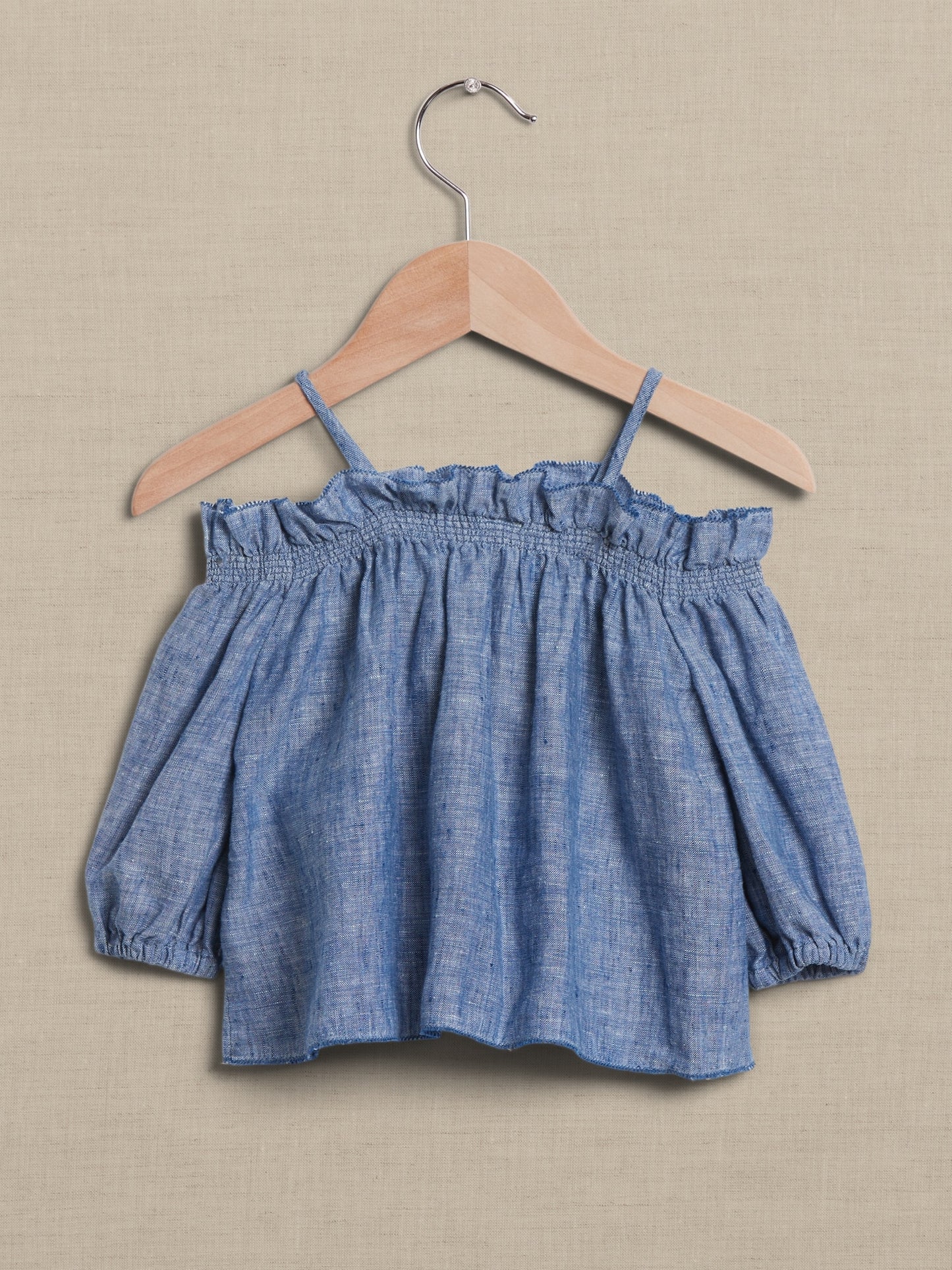 Bria Linen Off-Shoulder Top for Baby + Toddler