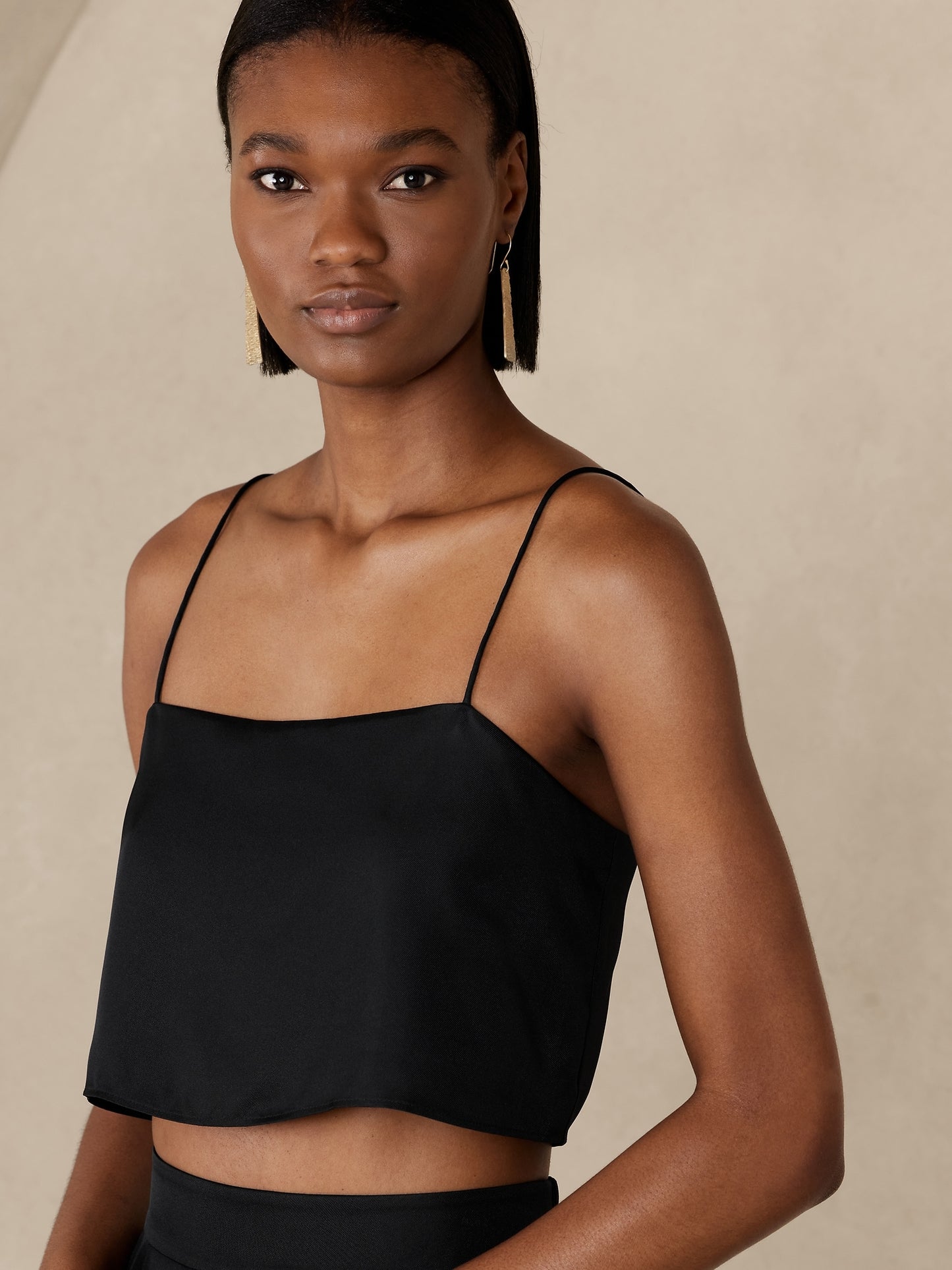 Arabella Silk Cropped Tank Top