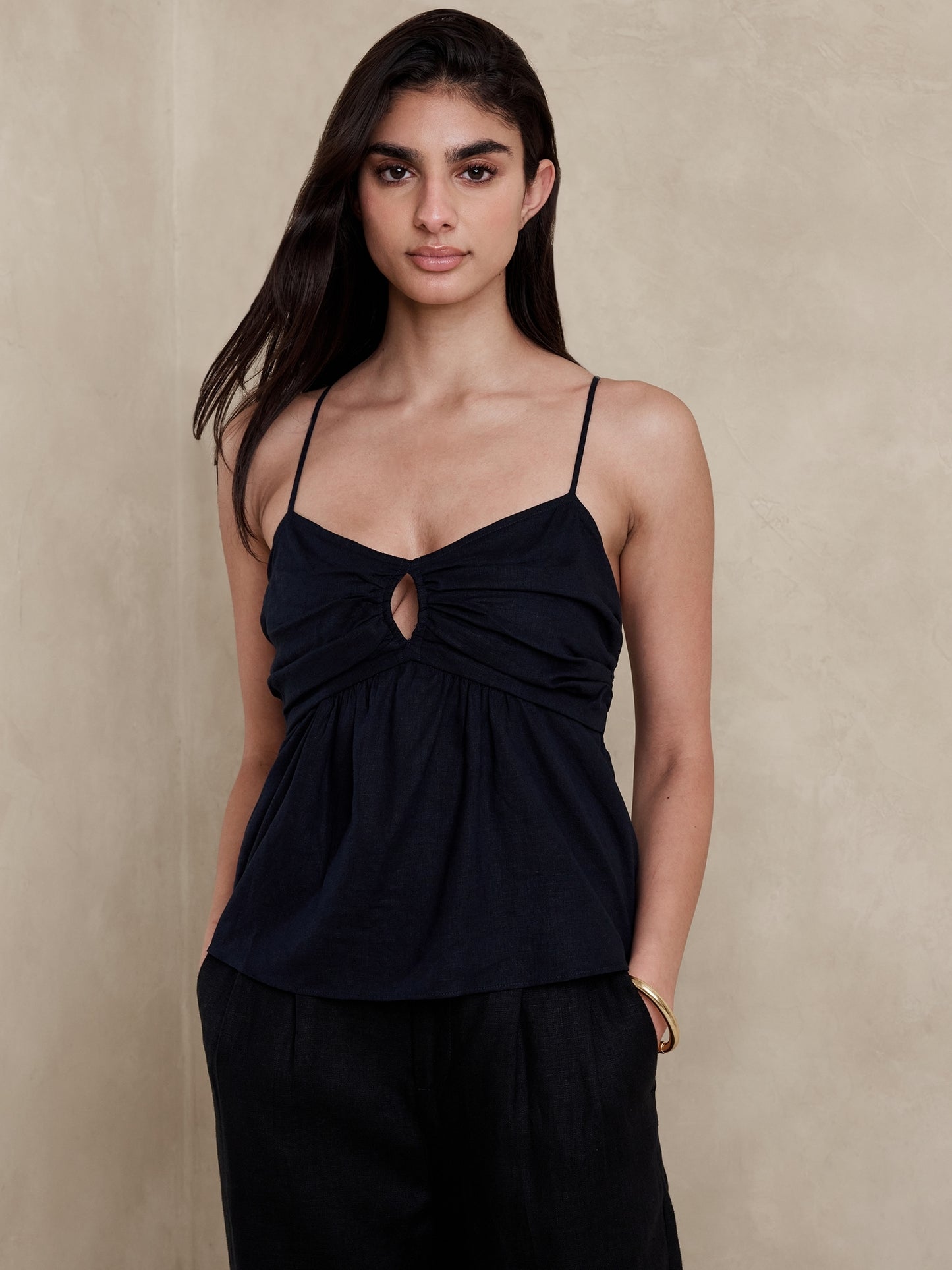 Maia Ruched Babydoll Tank