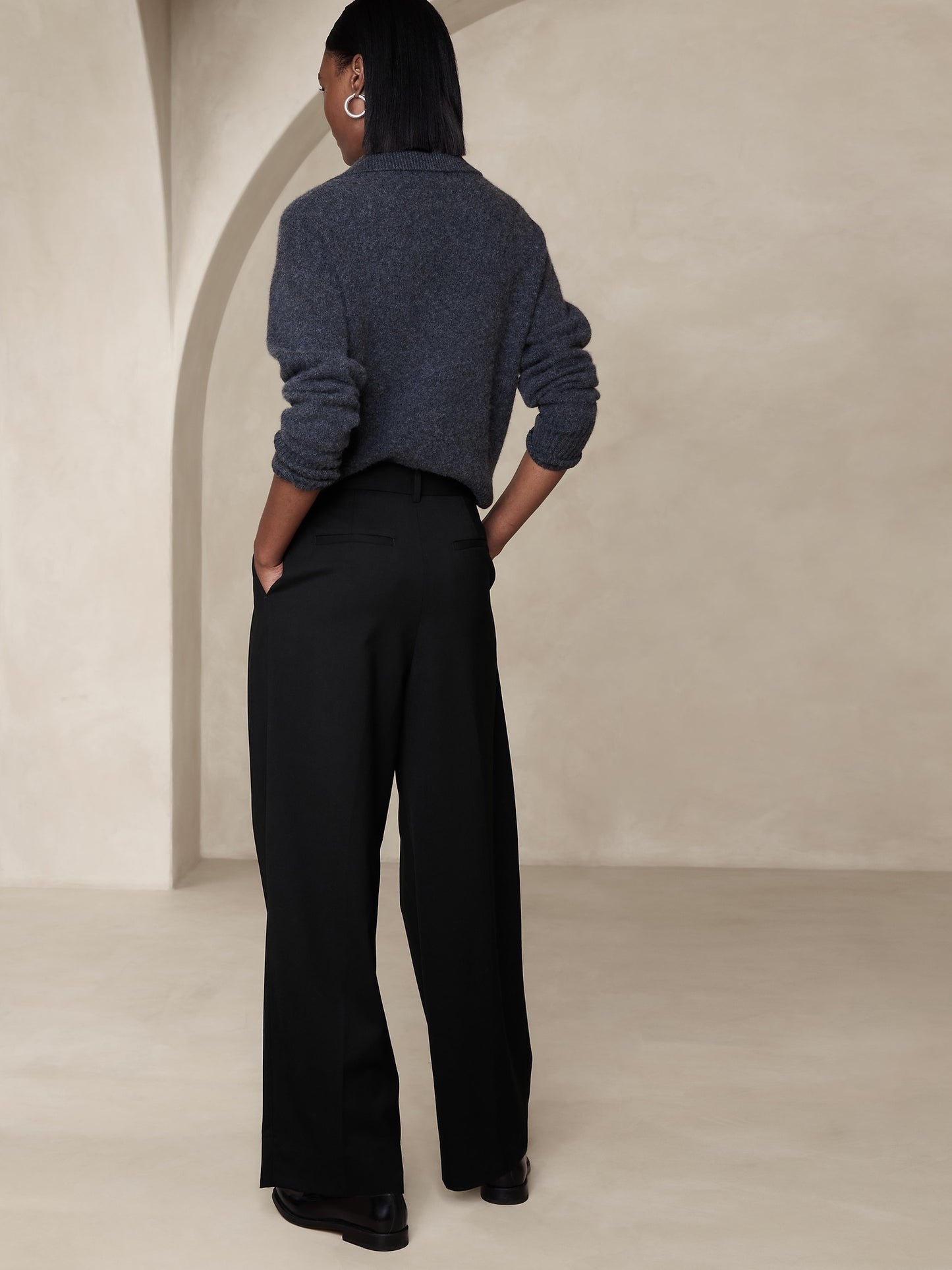 Siena Wide-Leg Italian Wool Pant