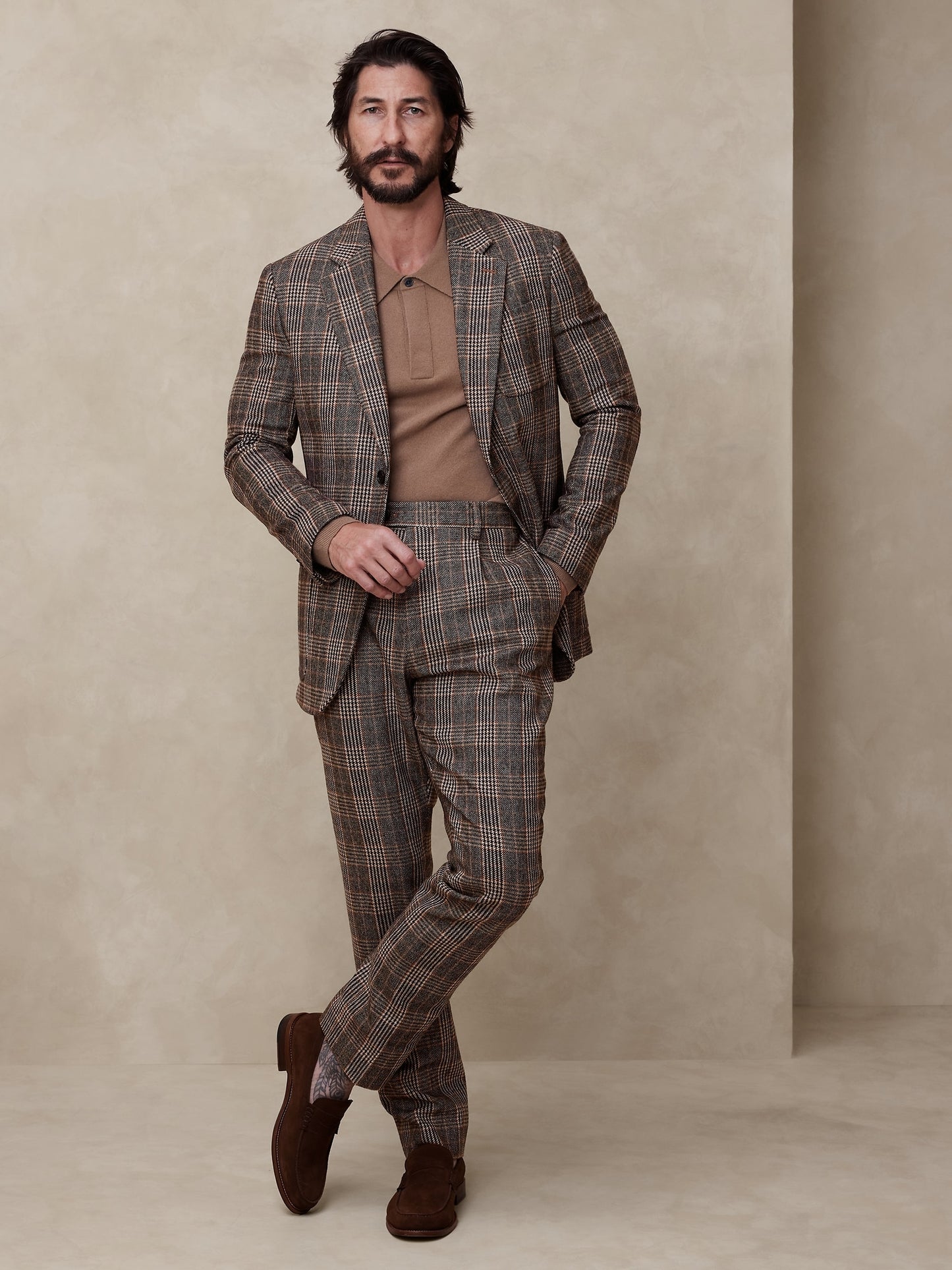 Caleta Italian Tweed Suit Pant