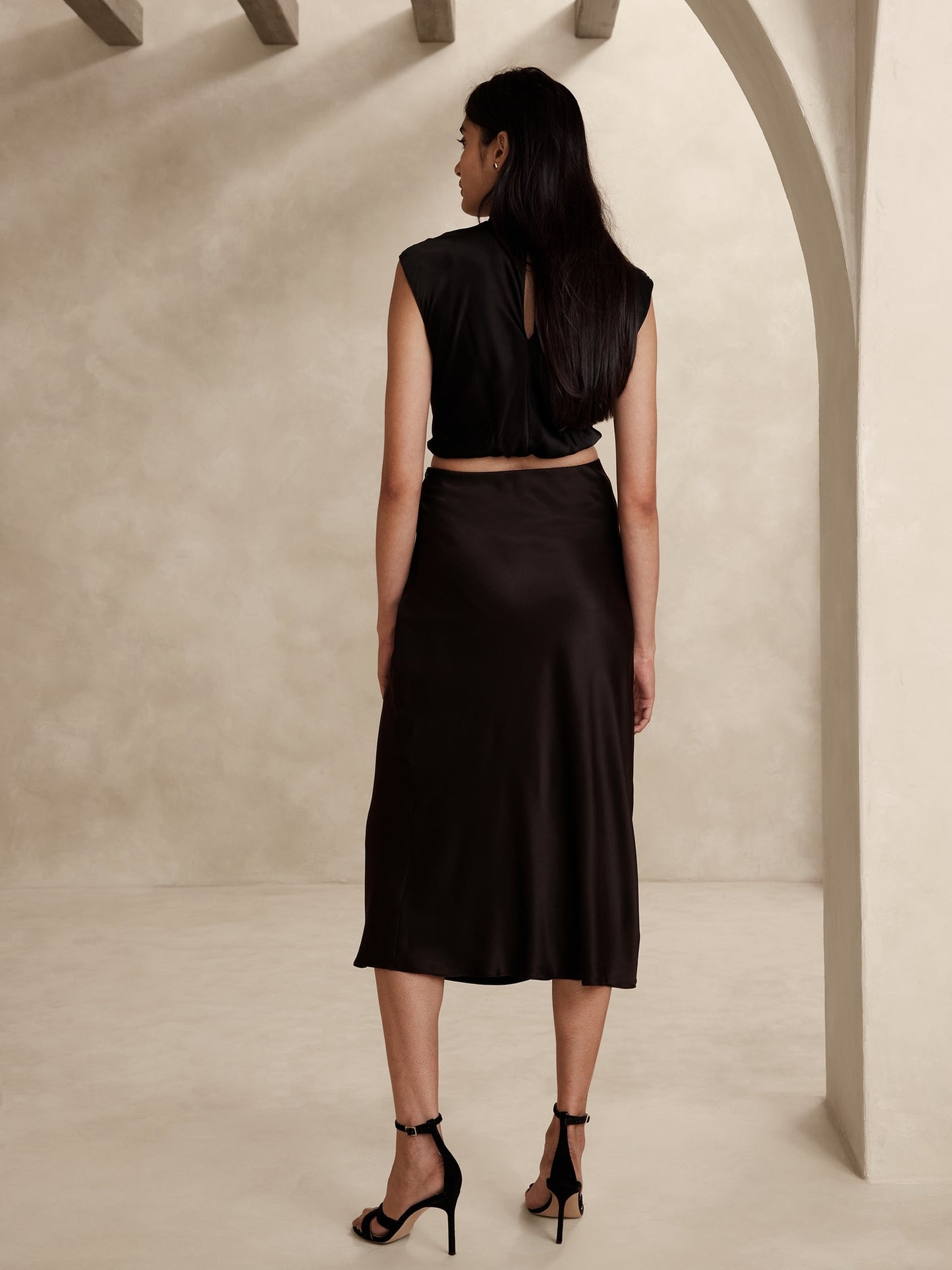 Zandra Silk Midi Skirt