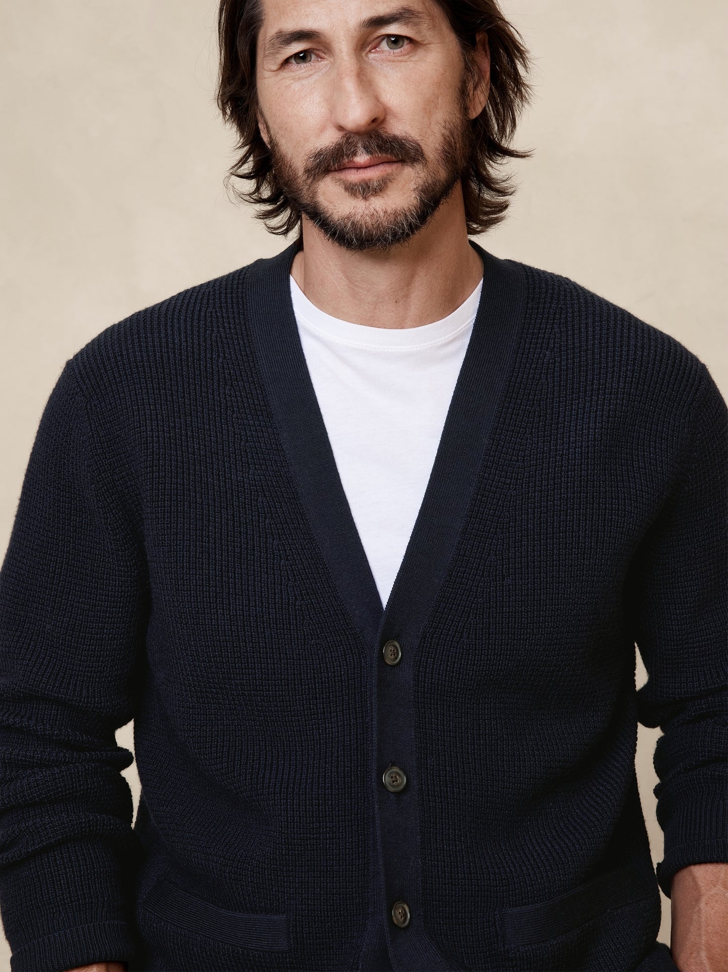 Franco Merino Cardigan Sweater