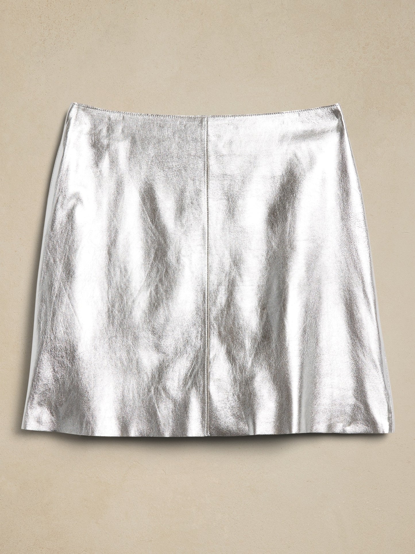 Luz Metallic Leather Mini Skirt