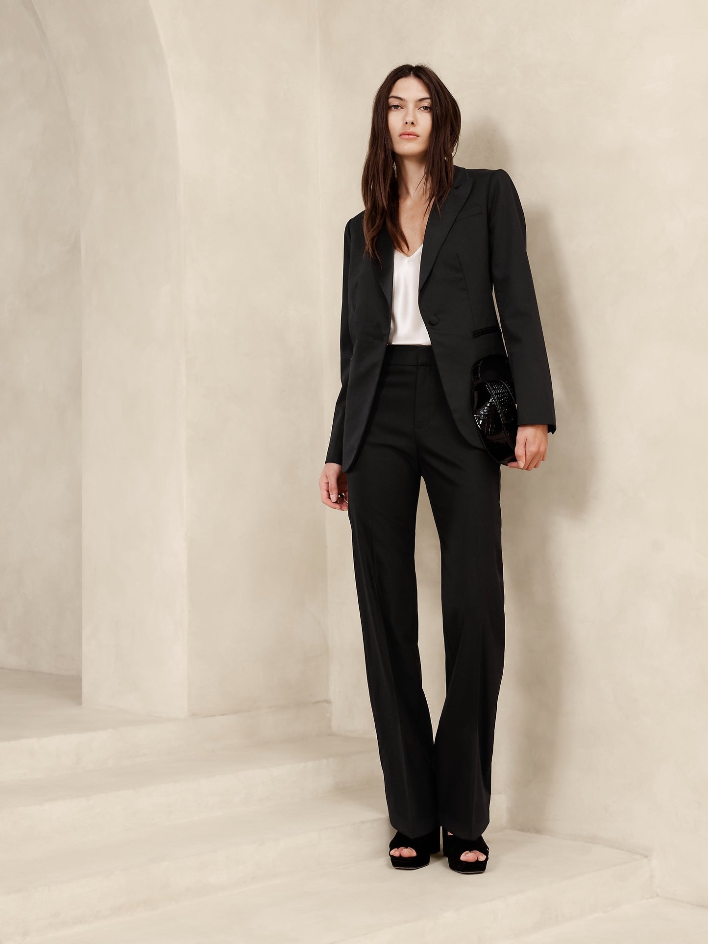 Barathea Italian Wool Tuxedo Pant