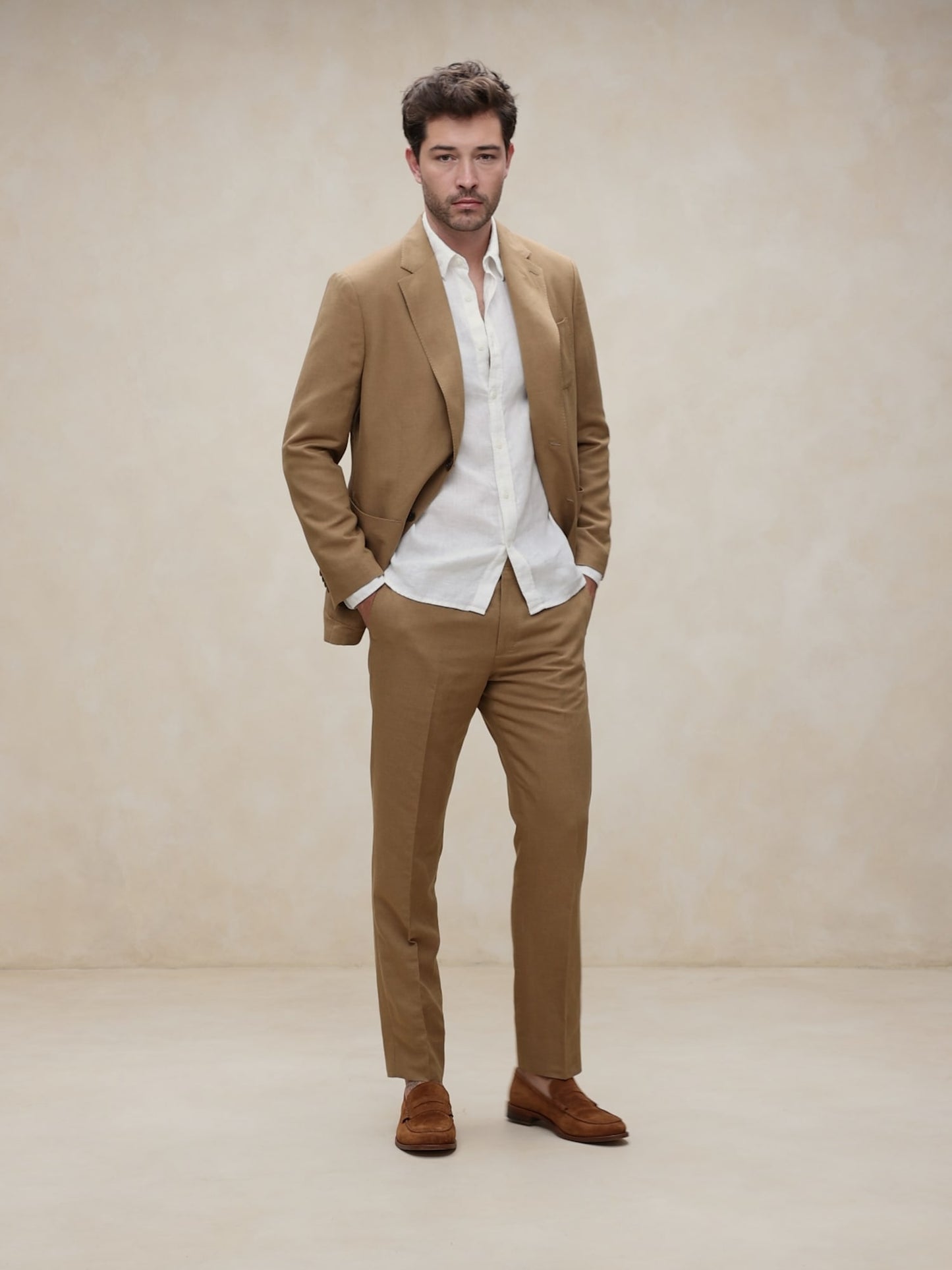 Ventana Italian Linen-Blend Suit Pant