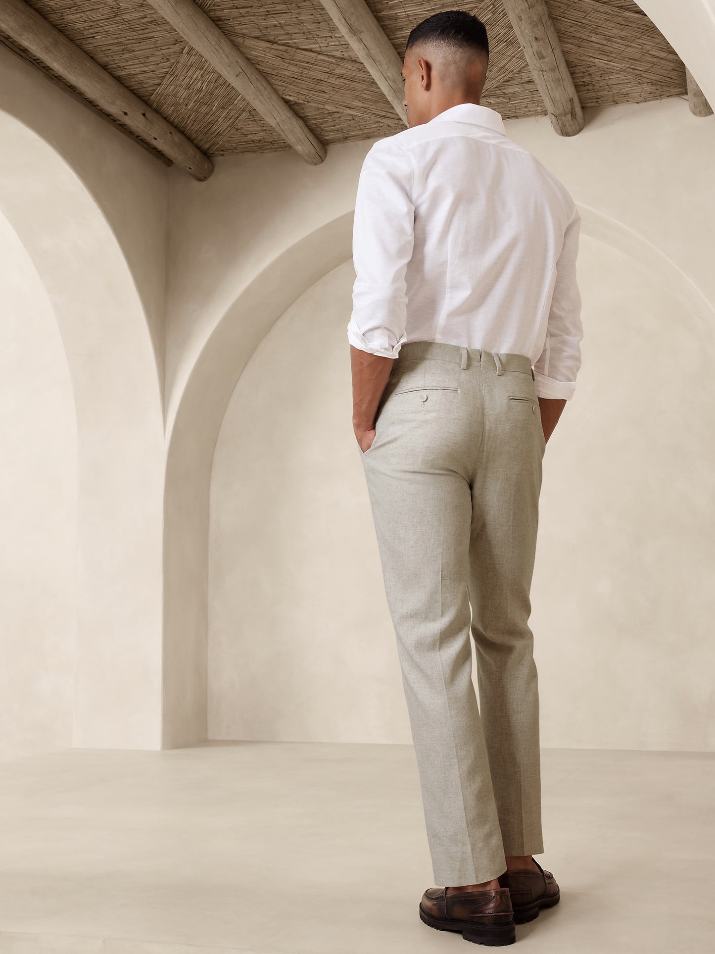Arroyo Cotton-Linen Suit Pant