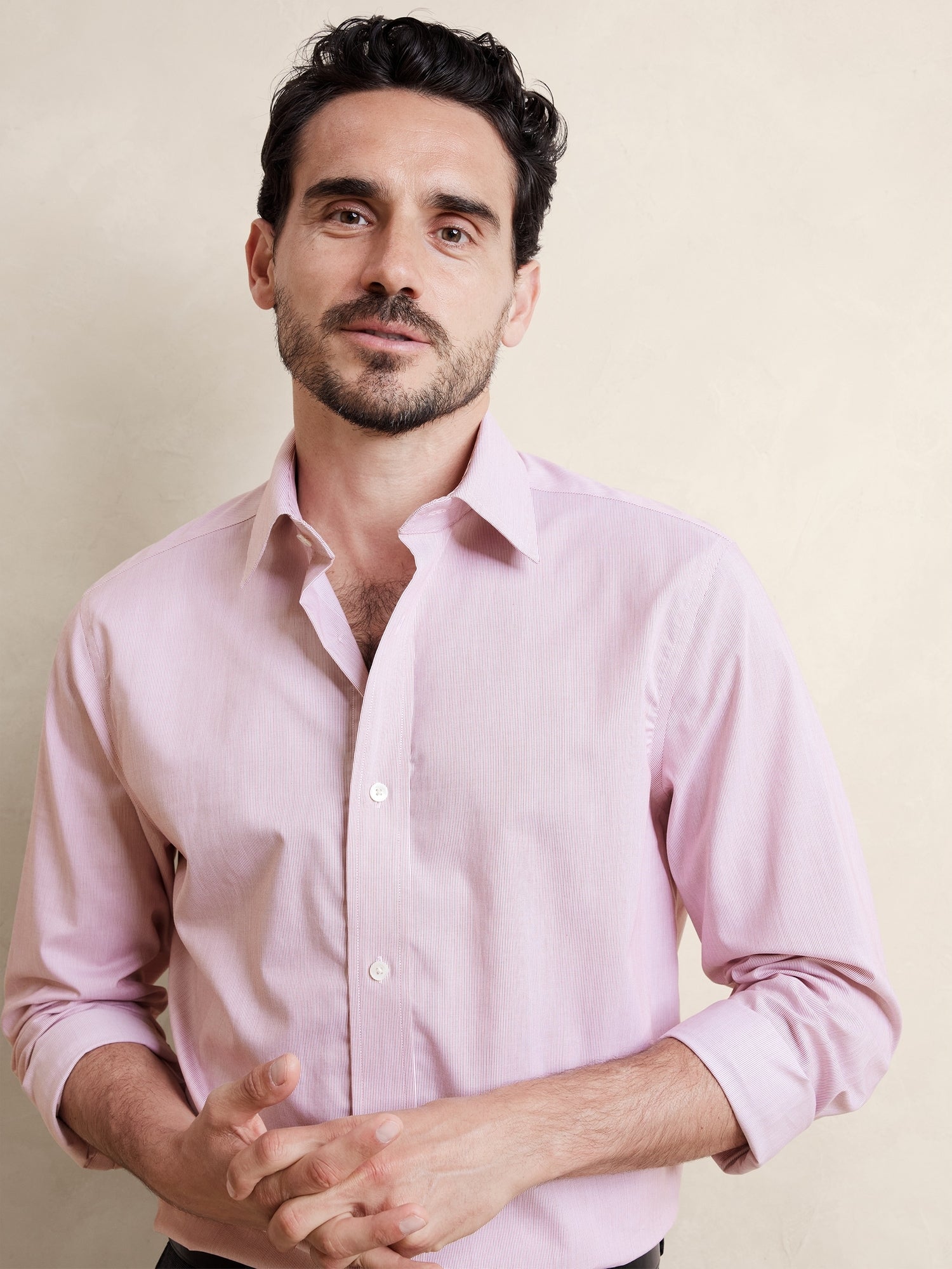 banana republic pink dress shirt Athletic-Fit Dress Shirt
