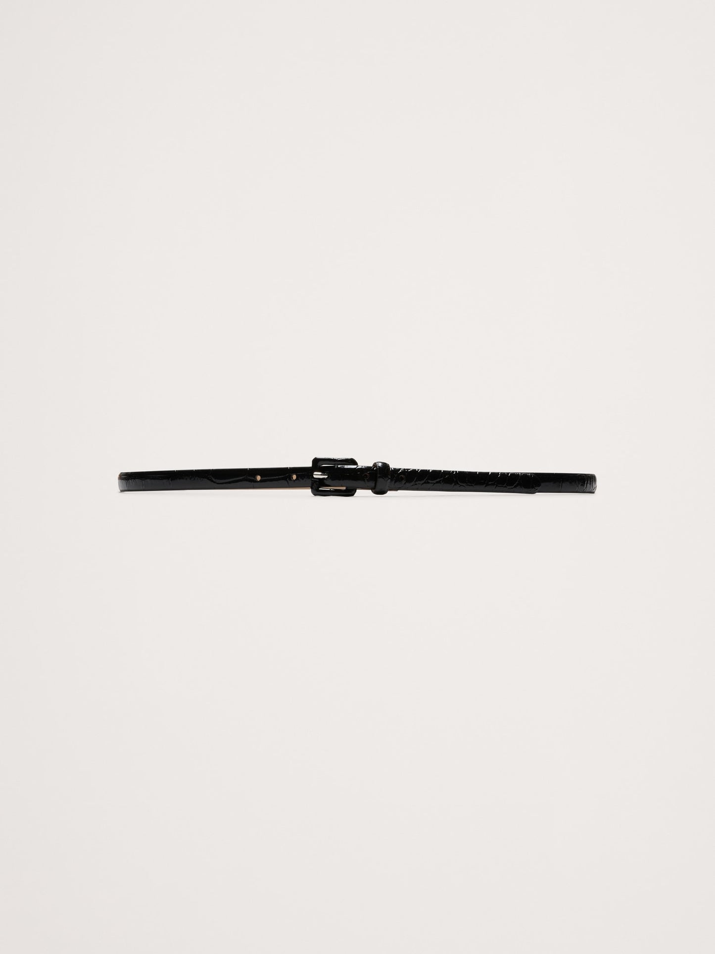 Embossed Leather Skinny Belt