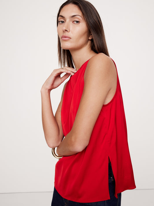 Stretch-Satin Tunic