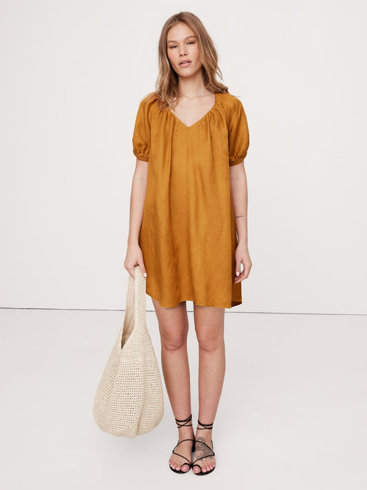 Viscose-Linen Mini Dress