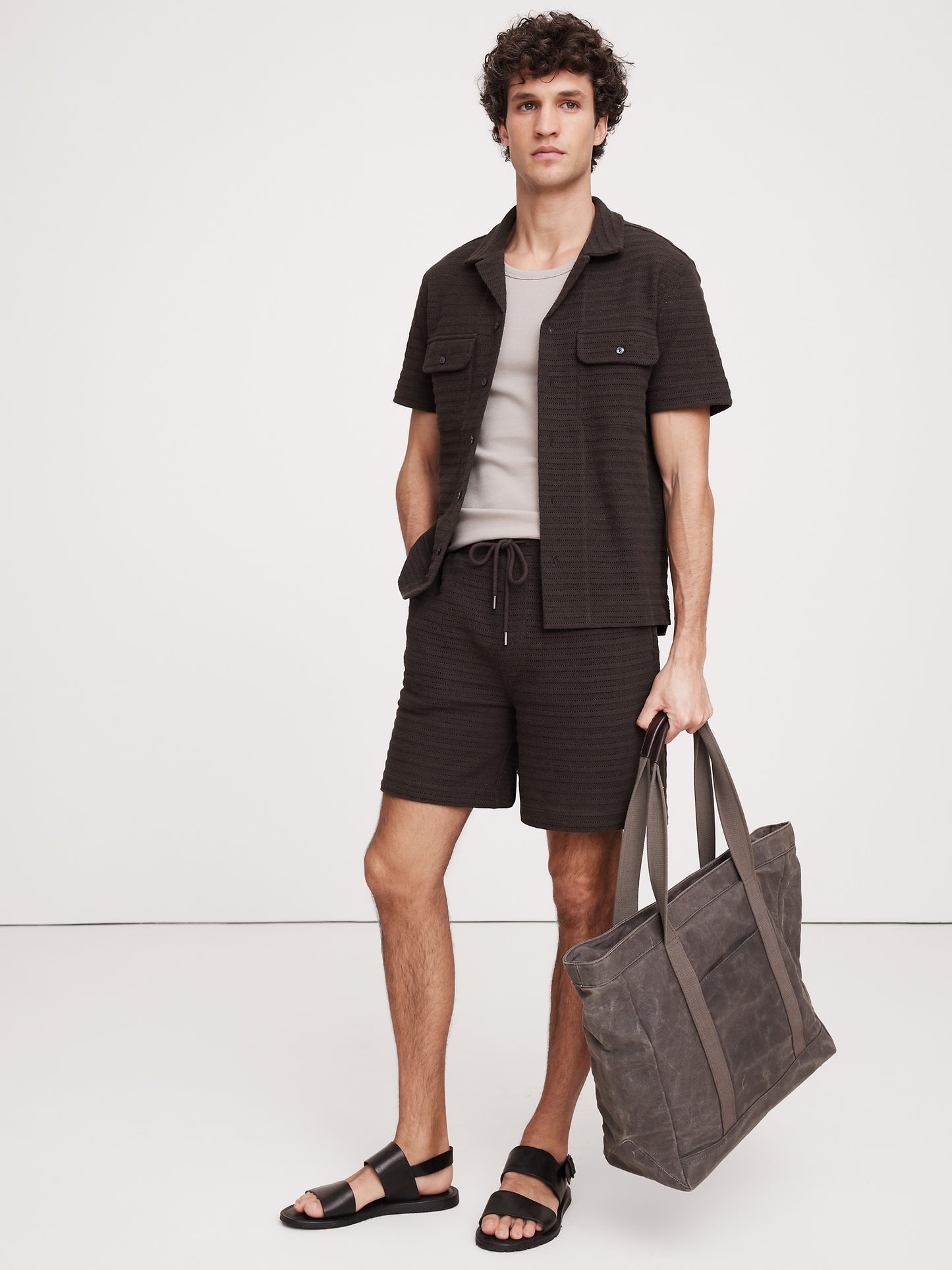 شورت جاكار بنقشة متعرجة