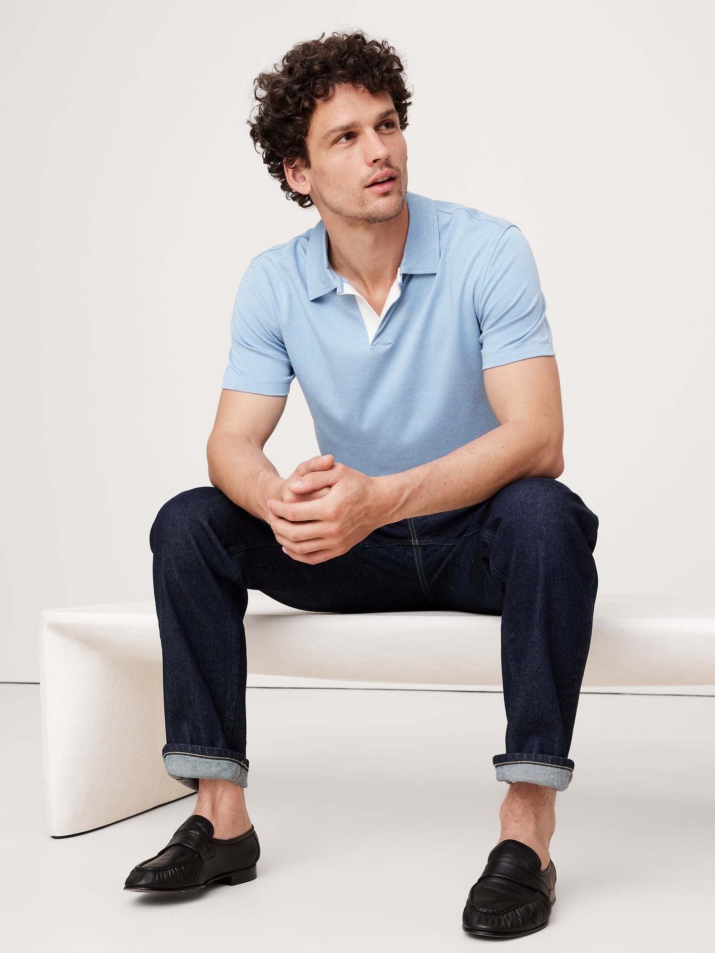 Luxury-Touch Stripe Polo