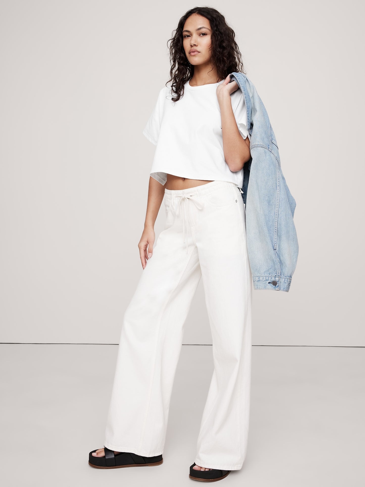 Loose Drawstring Jean