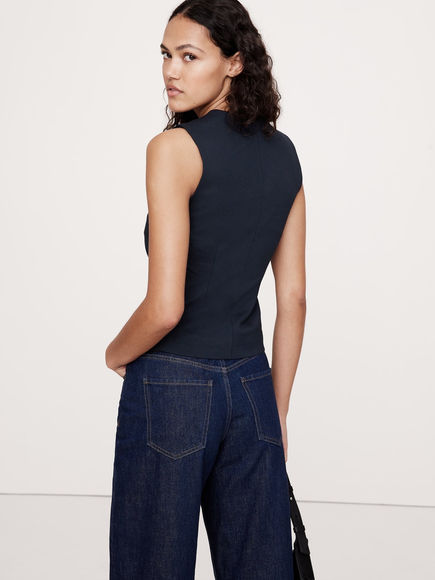 Everywhere Ponte Square-Neck Top