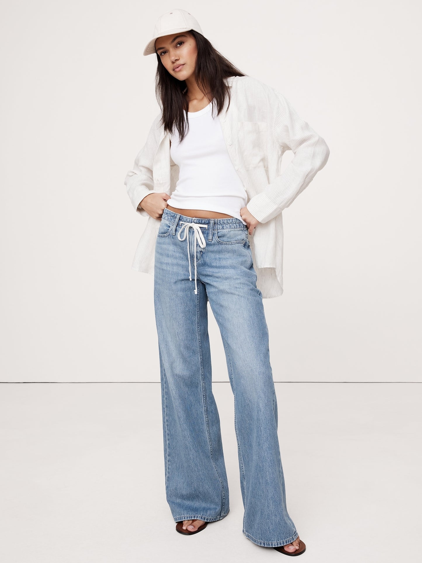 Loose Drawstring Jean