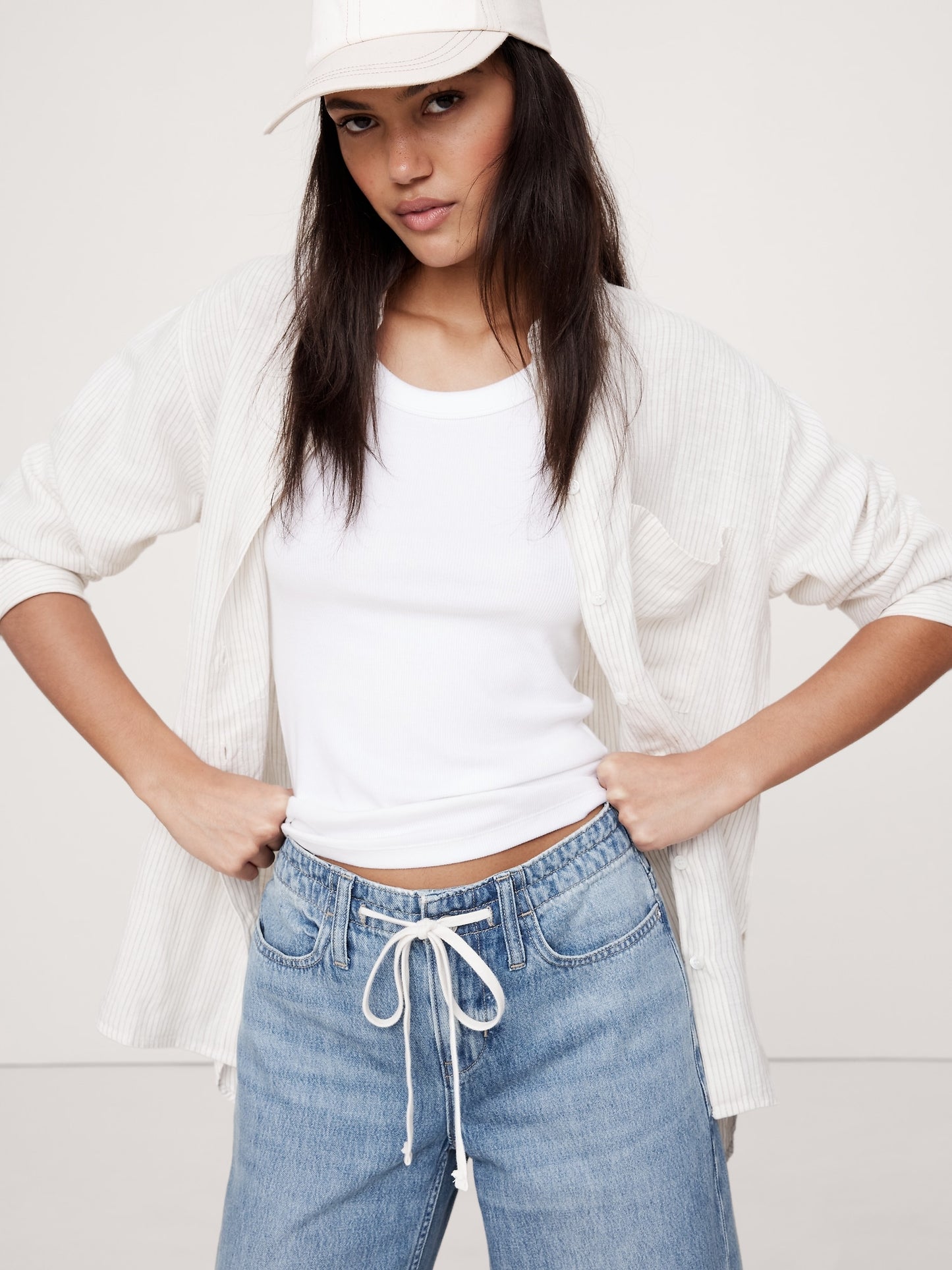 Loose Drawstring Jean