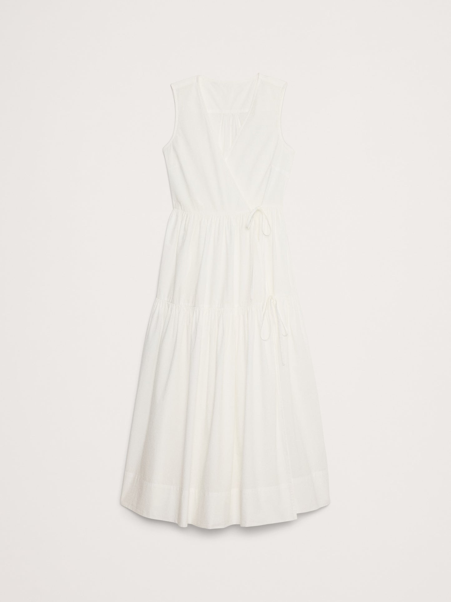 Cotton Poplin Wrap Maxi Dress