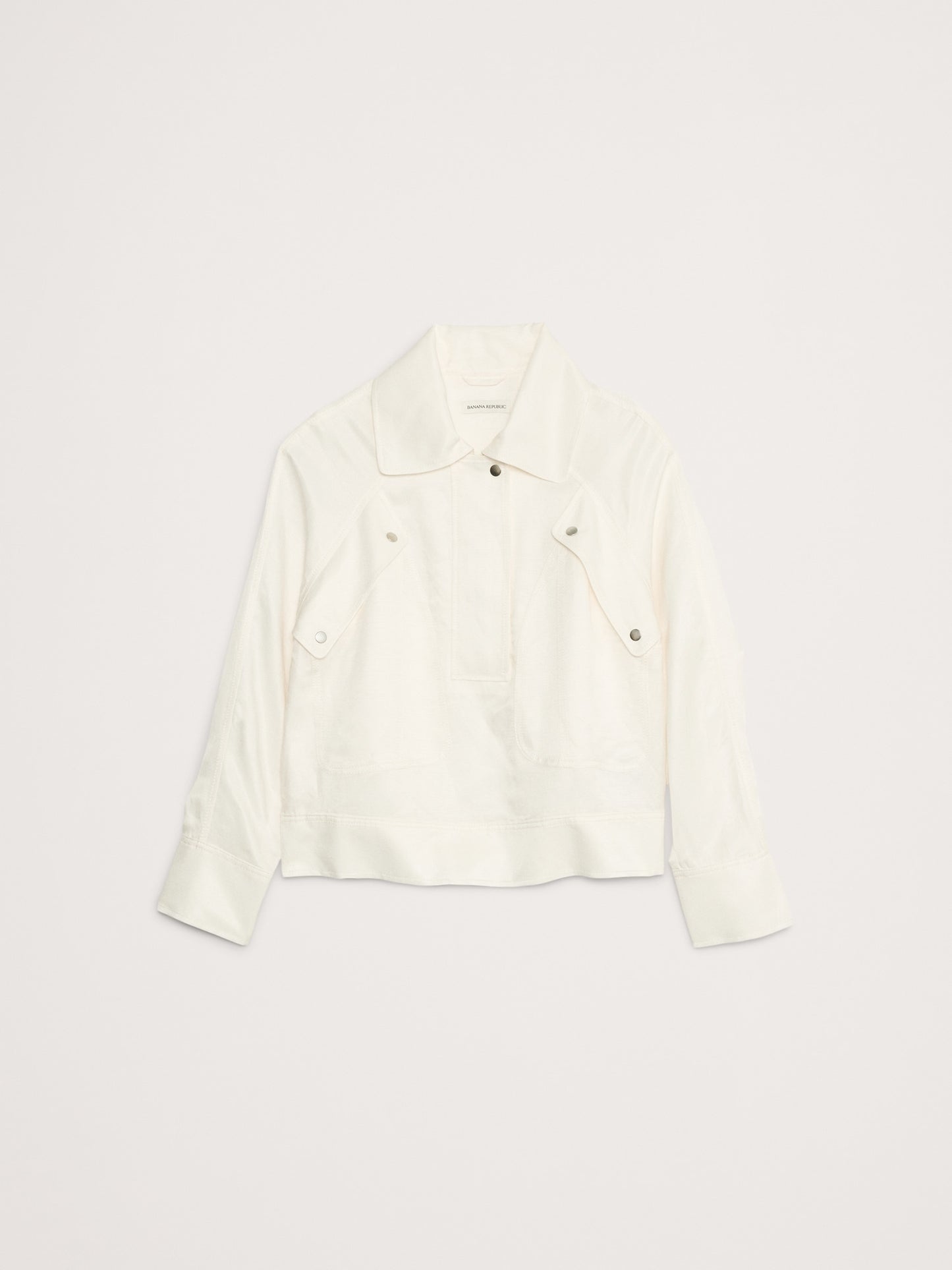 Oversized Viscose-Linen Popover