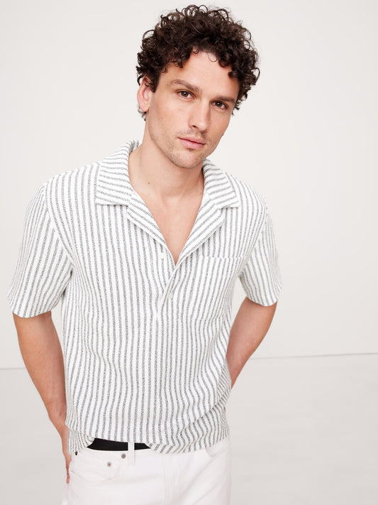 قميص بولو تيري مخطط