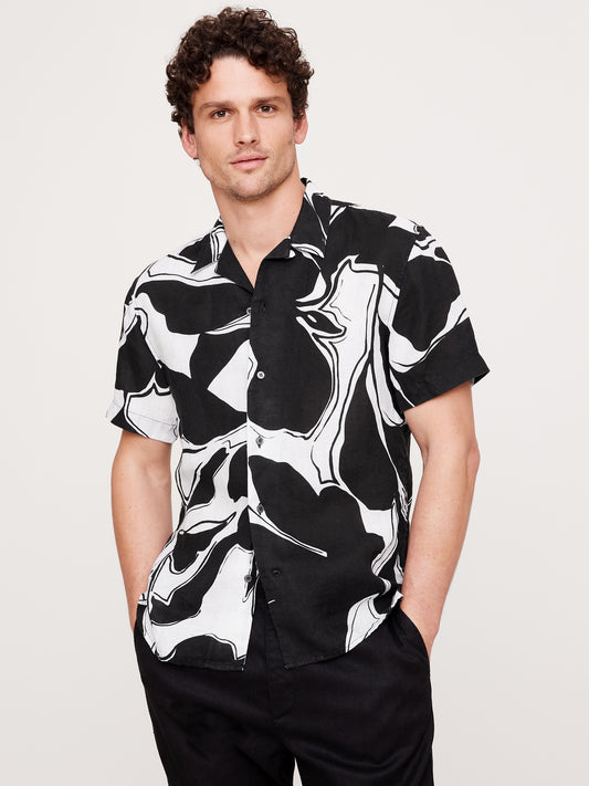 قميص ريزورت كتان بمقاس قياسي