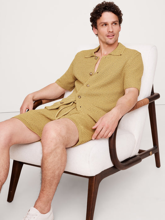 قميص كروشيه قطن محبوك