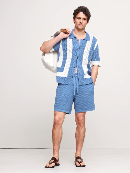 Crochet Cotton Resort Shirt