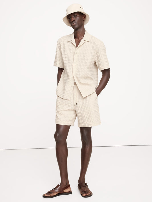 7" Waffle Cotton Pull-On Short