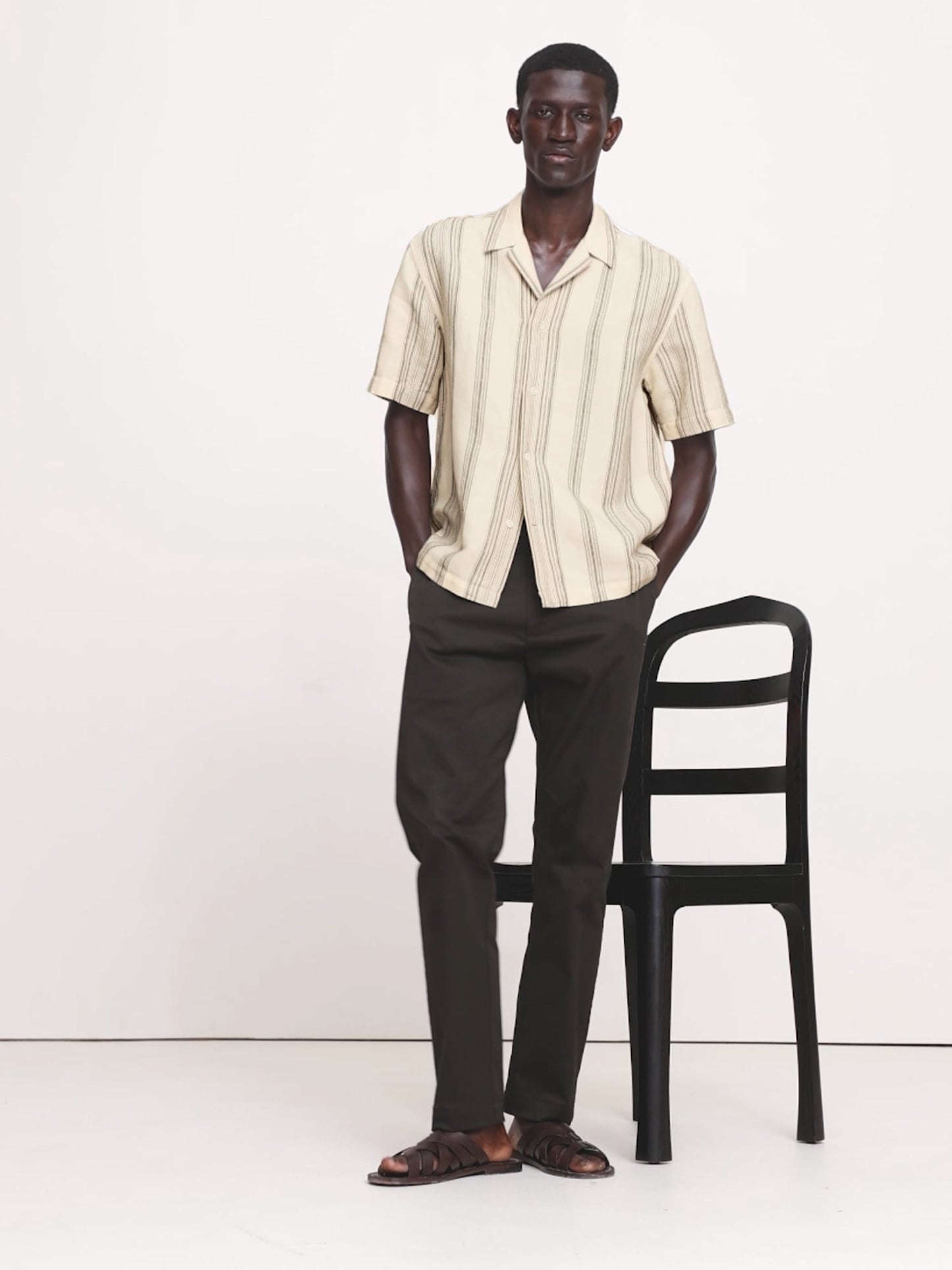 Stripe Linen-Cotton Resort Shirt