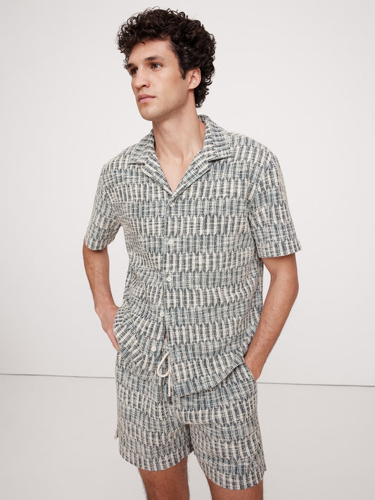 Jacquard Knit Resort Shirt