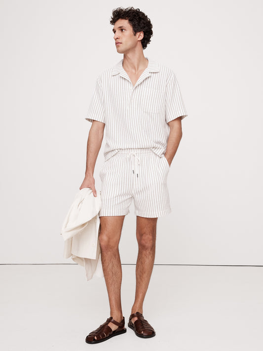 قميص بولو تيري مخطط