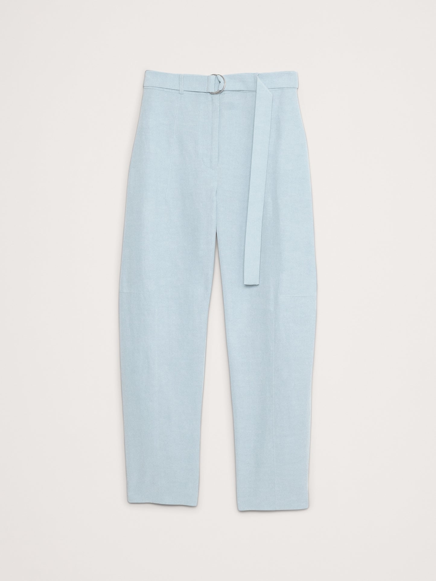 بنطال تنسيل™-كتان بخصر مرتفع وقصّة ساق برميلية