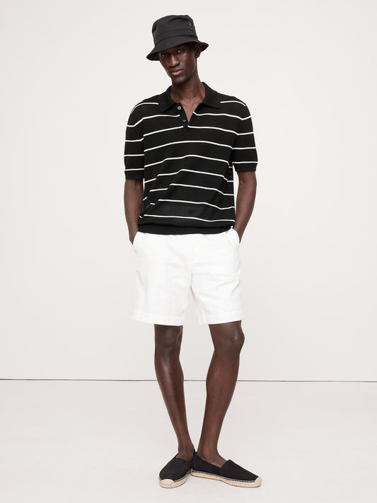 بلوزة بولو شبكية قطن فائقة النعومة