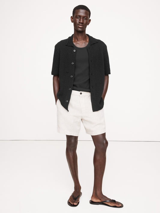 Crochet Cotton Knit Shirt