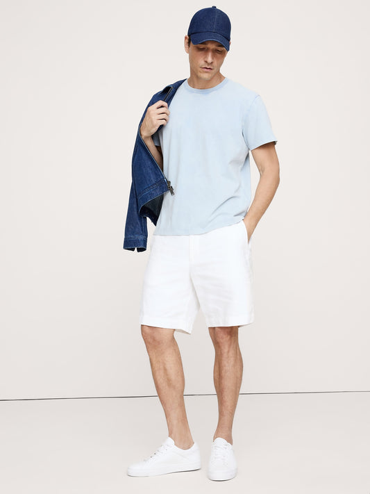 Boxy Sun-Faded Cotton Crew-Neck T-Shirt