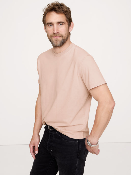 Boxy Sun-Faded Cotton Crew-Neck T-Shirt