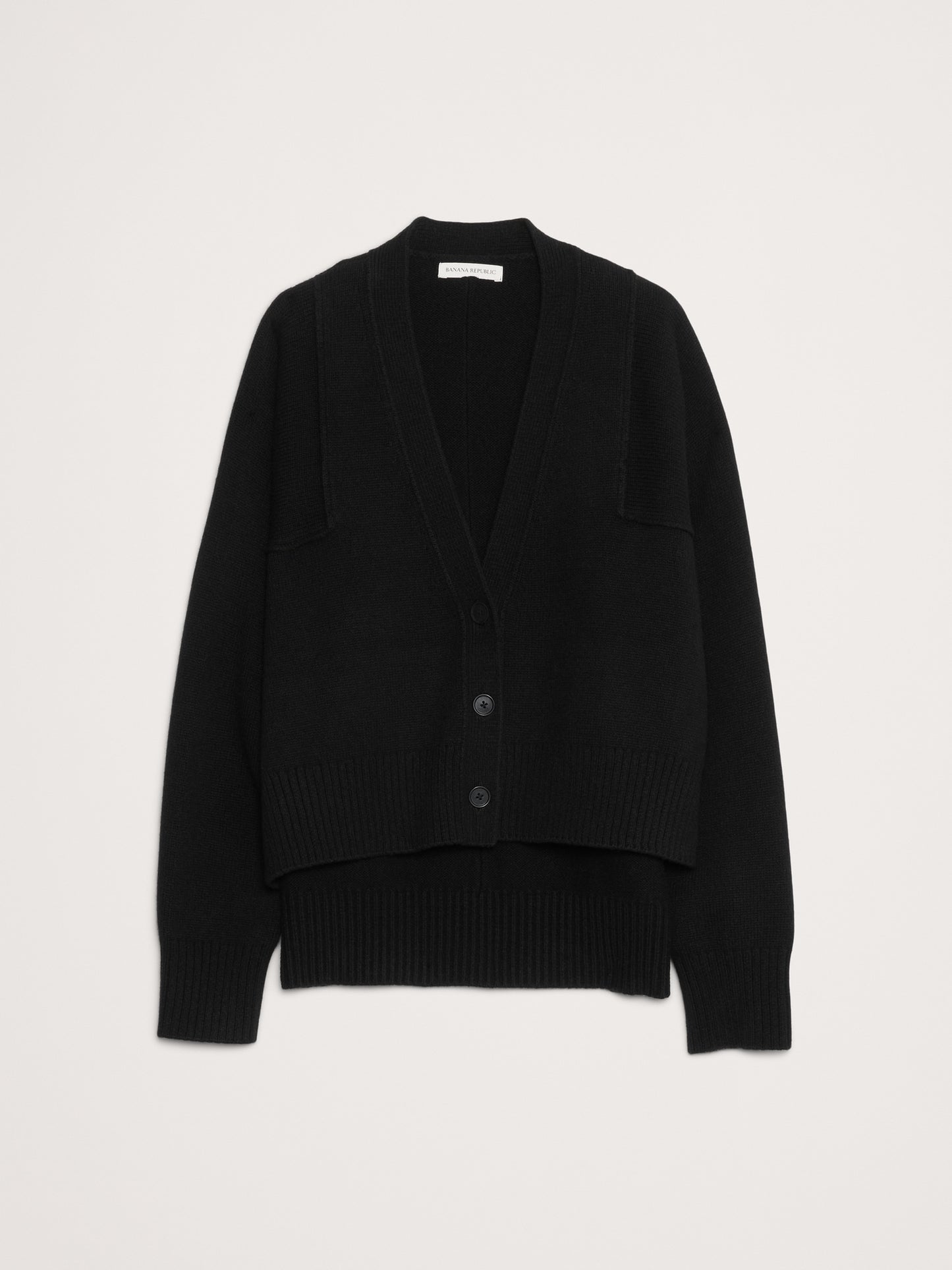 Oversized Merino-Cotton High-Low Cardigan