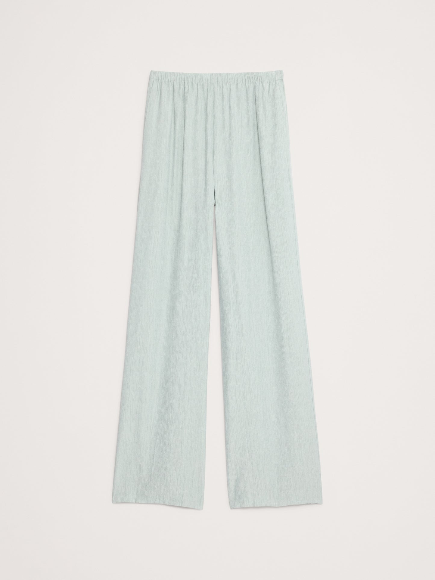 Pull-On Wide-Leg Crinkle Pant
