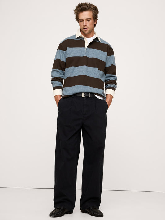 Striped Brushed Rugby Shirt