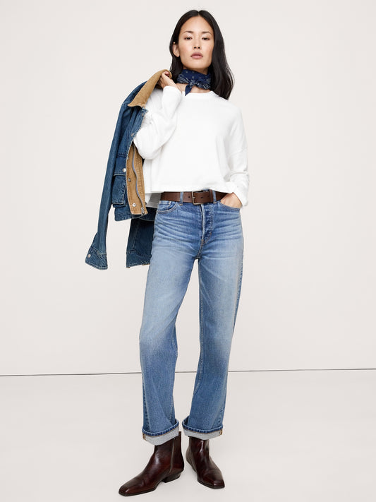 Jersey Cotton Cropped T-Shirt