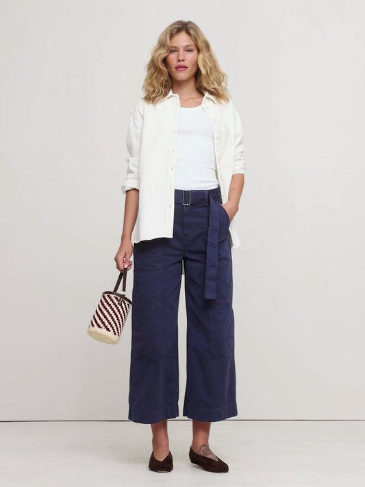 High-Rise Wide-Leg Utility Crop Pant