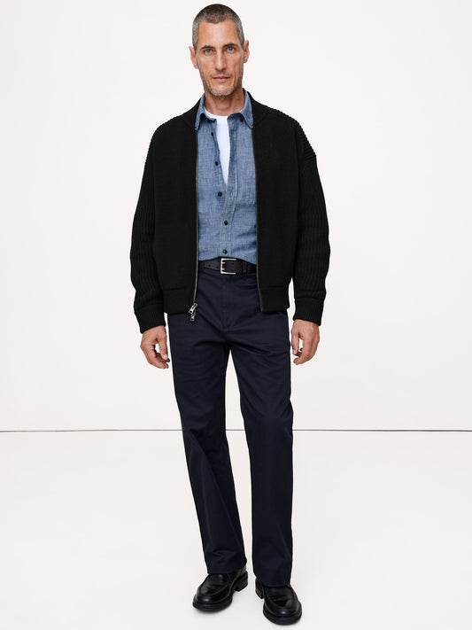 Merino-Blend Sweater Bomber