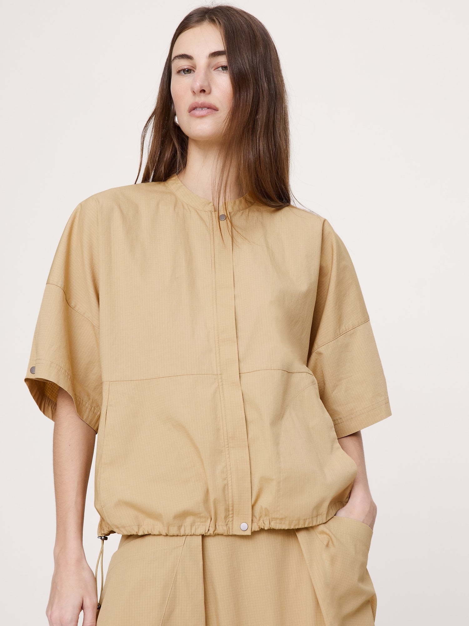 〔新品未使用〕CLANE** 2026ss / PUFF SLEEVE TOPS Stretch-Cotton Puff-Sleeve Top