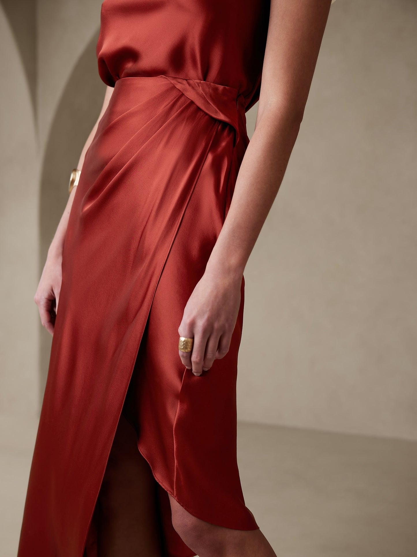 Danae Silk Draped Skirt