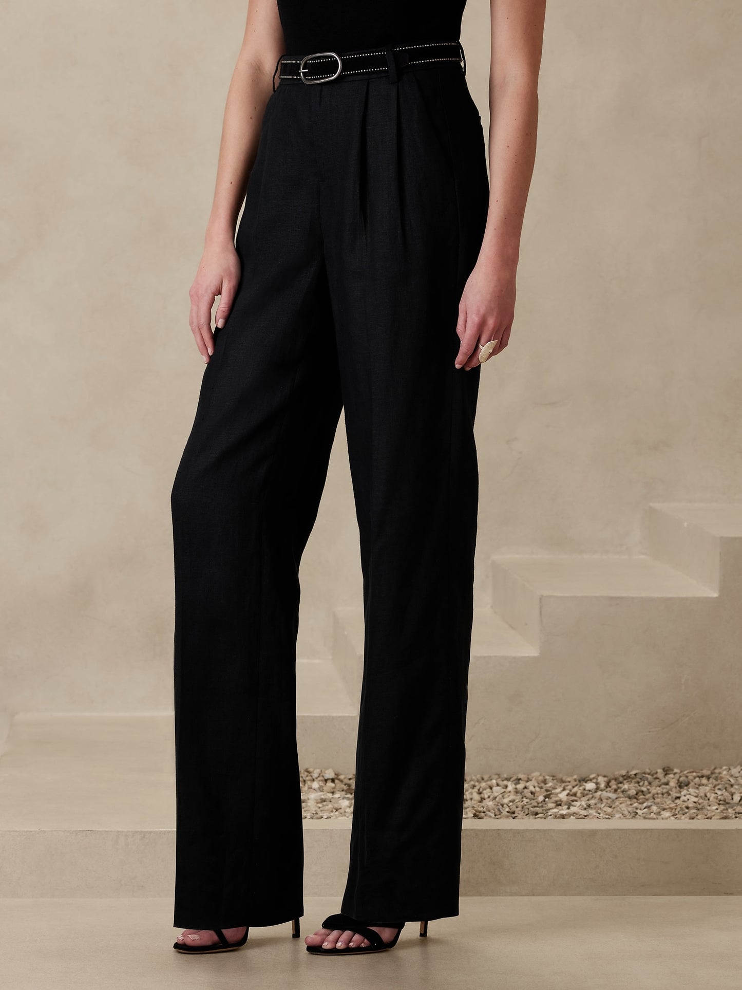Palma Straight-Leg Linen Pant